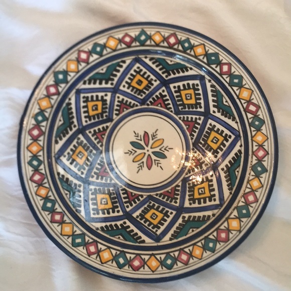 SAFI Other - Moroccan Art Pottery Bowl Signed A Serghini